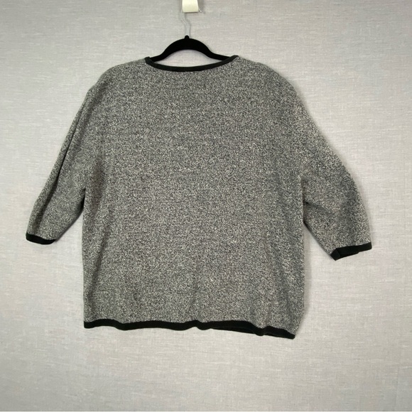 Penman's Plus Sweater and Vest Set Gray Knit with Black Trim Sz 24W - Picture 2 of 9